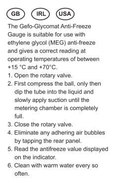 Glycomat جهاز قياس كفاءة سائل التبريد للسيارات والمعدات
