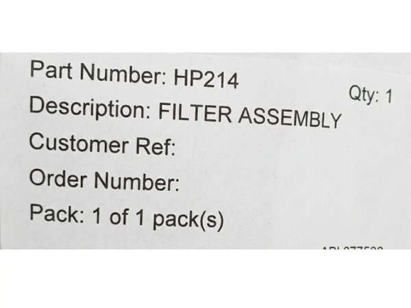 HP214 Filter Assembly
