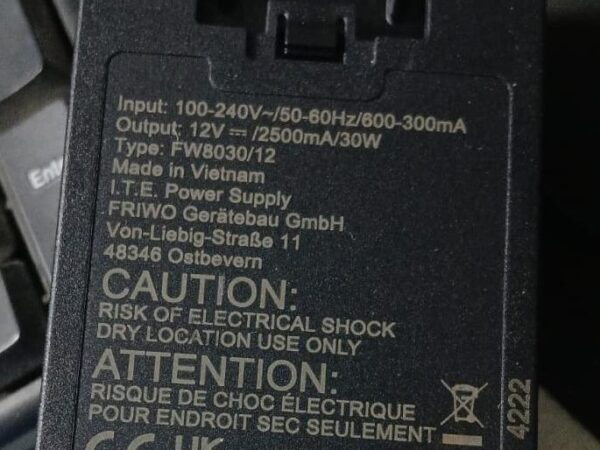 I.T.E. Power Supply 12v 2.5A 30W For HH700 OR 701